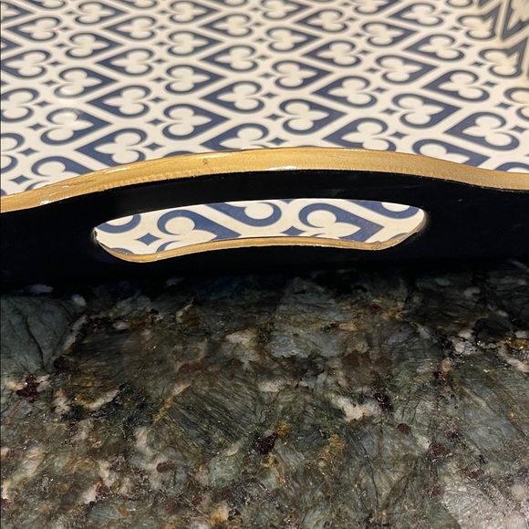 Decorative Red and Blue Pottery Barn Patterned Trays - Picture 5 of 11